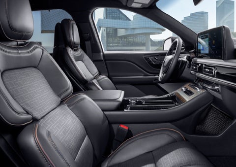 Rich leather details and other fine materials comprise the Lincoln Black Label™ model’s Invitation interior theme. | Mike Carpino Lincoln in Pittsburg KS
