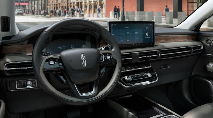 The center display of the 2026 Lincoln Corsair® SUV is showcased with its SYNC® 4 capabilities highlighted. | Mike Carpino Lincoln in Pittsburg KS