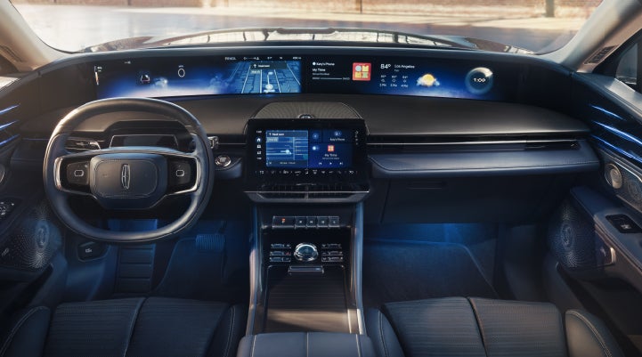A large panoramic display is shown on the dashboard of a 2026 Lincoln Nautilus® SUV | Mike Carpino Lincoln in Pittsburg KS