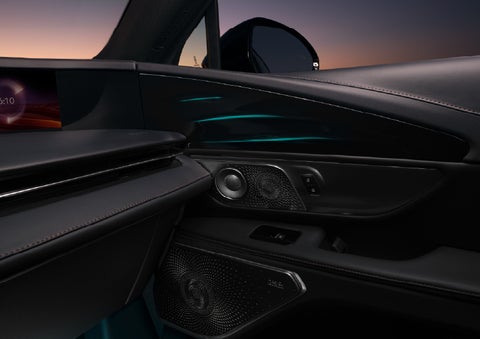 Selectable ambient lighting glows in the passenger door panel. | Mike Carpino Lincoln in Pittsburg KS